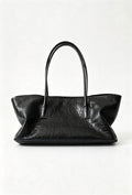 Black Croc Pattern Large Tote Bag