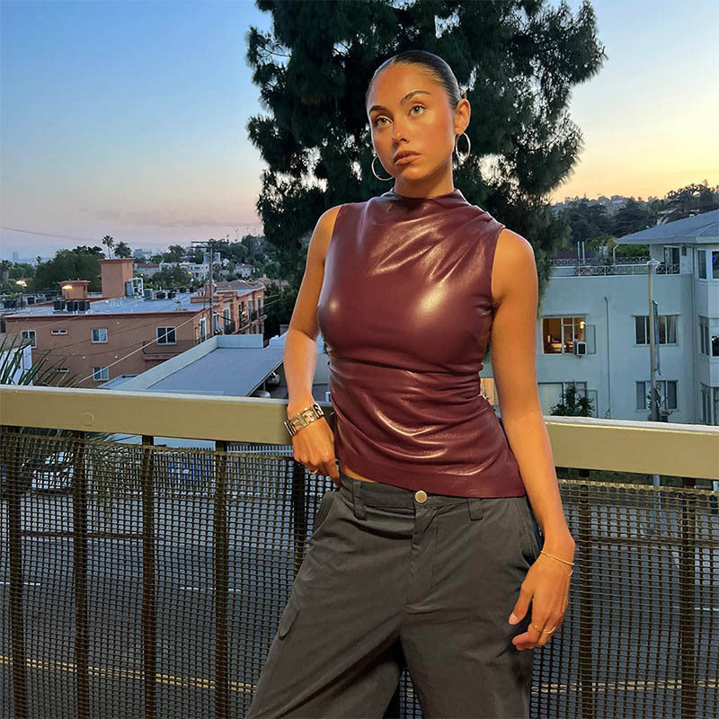 Bordeaux Draped Top
