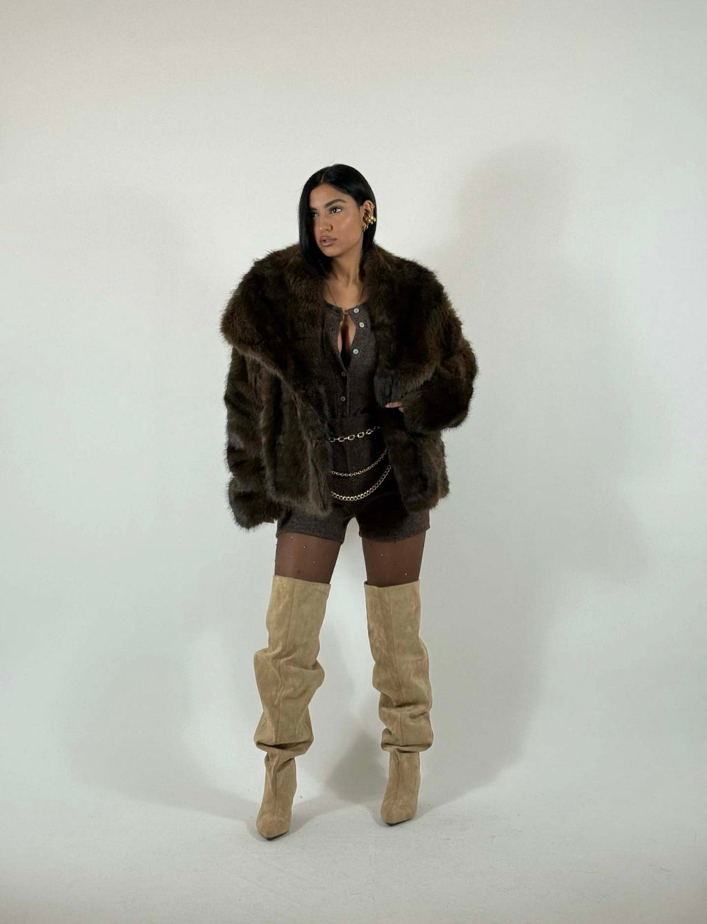 Sienna Faux Fur Gradient Coat