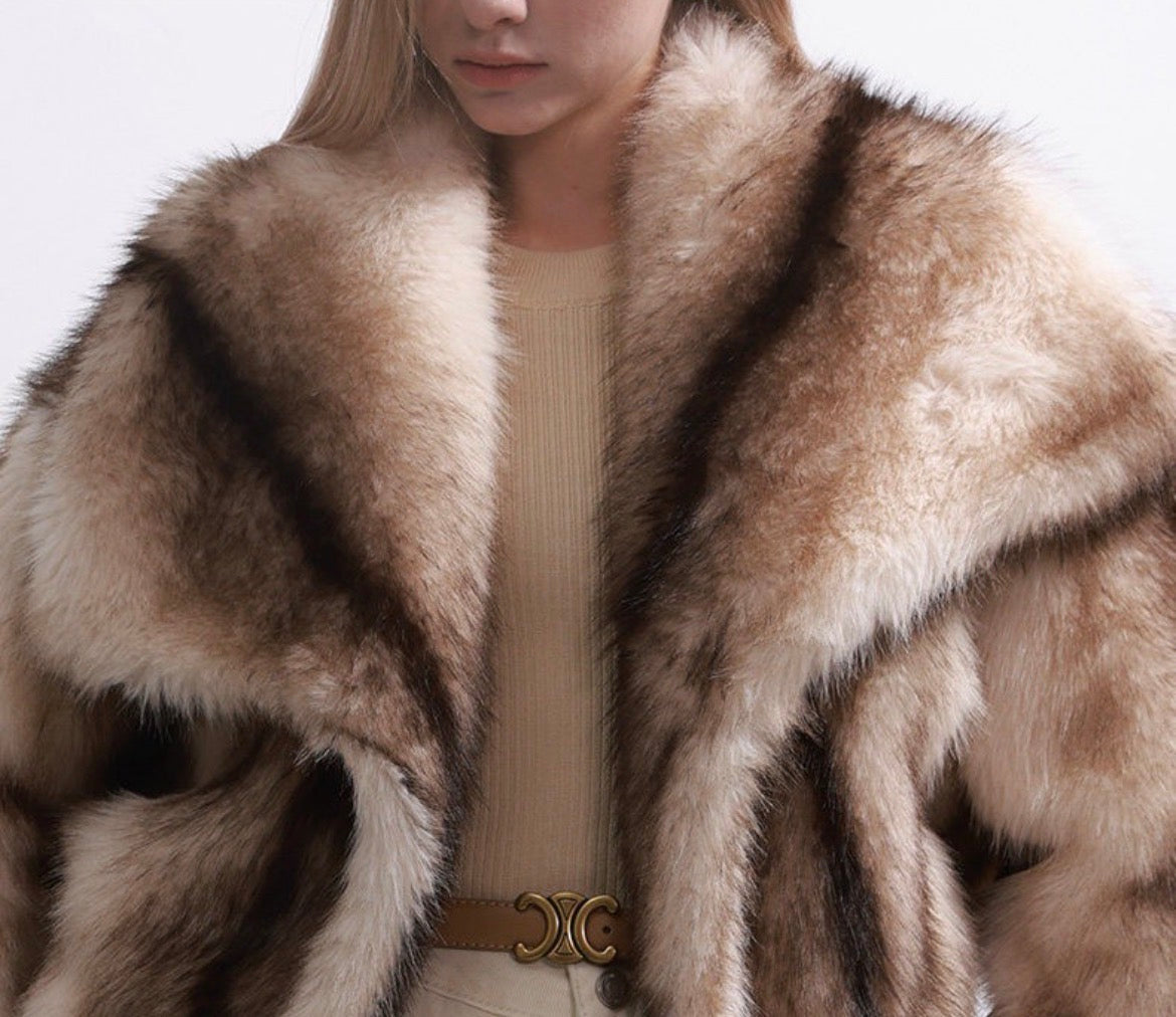 Sienna Faux Fur Gradient Coat