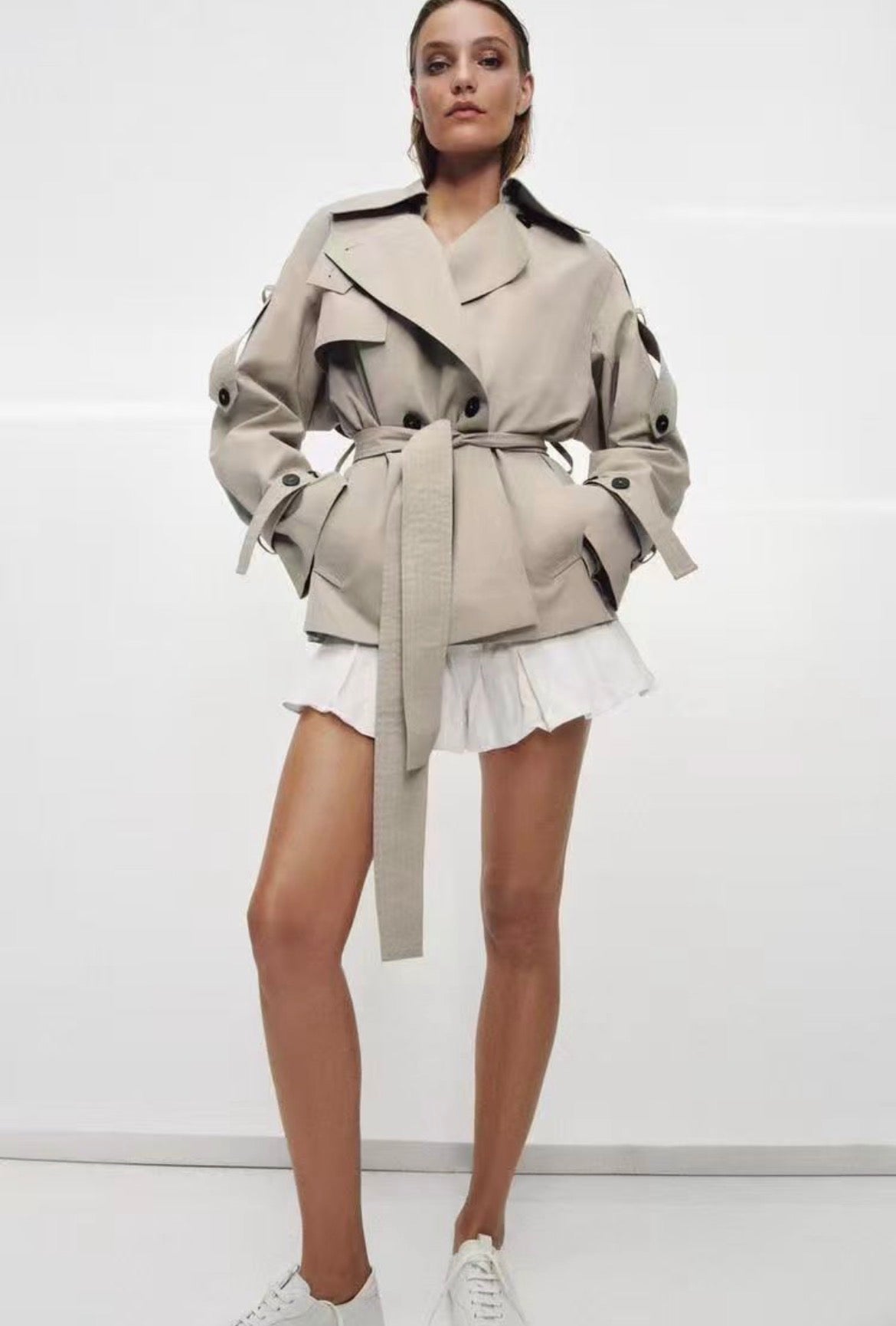 Belted Oversized Trench Coat