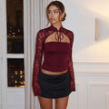 Lace Detail Fitted Crop Top