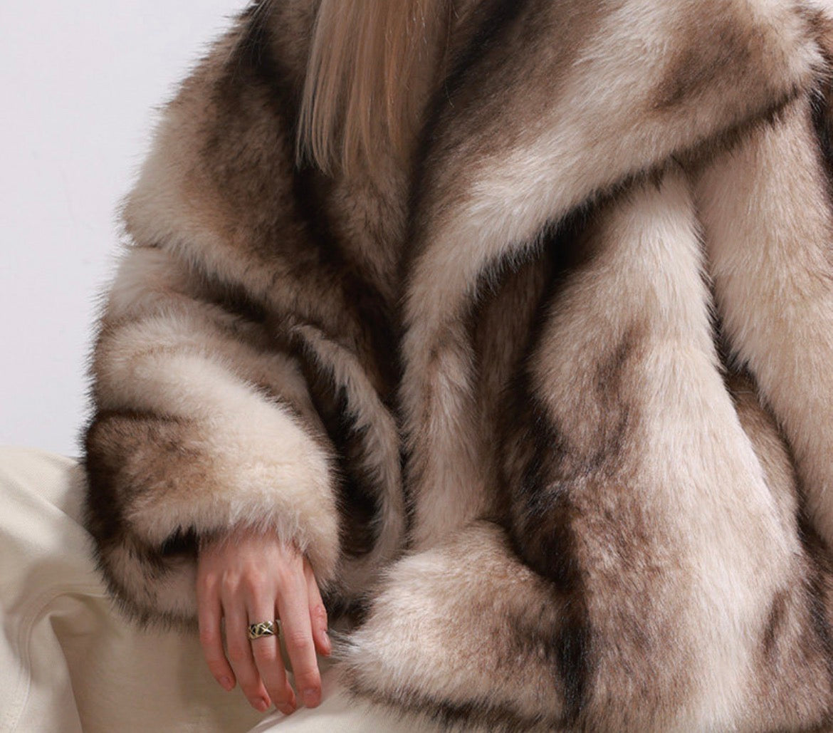 Sienna Faux Fur Gradient Coat