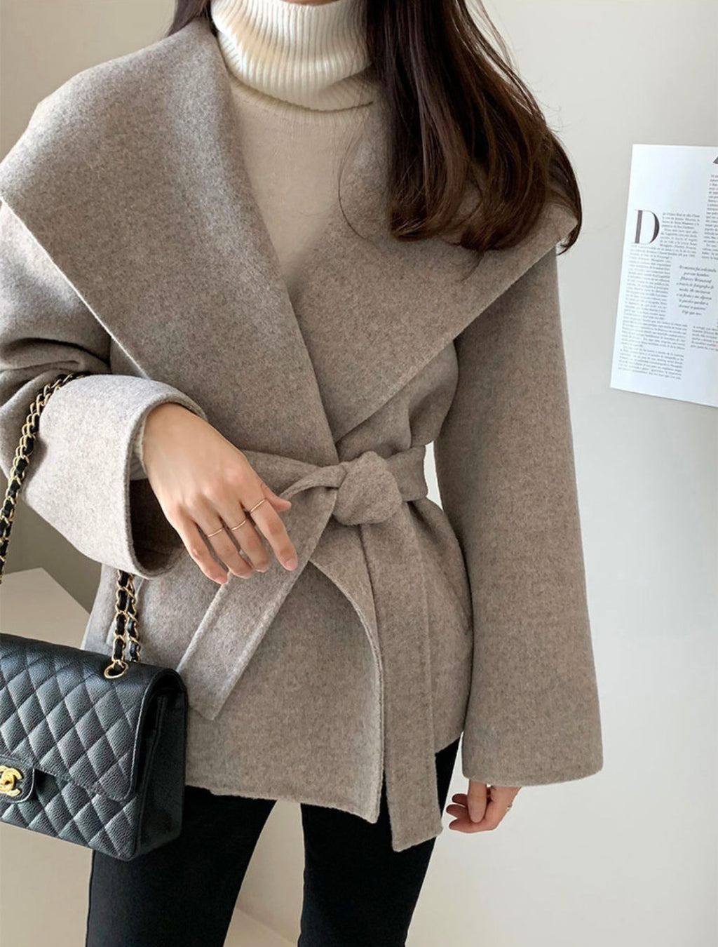 Vintage Wool Blend Wrap Jacket