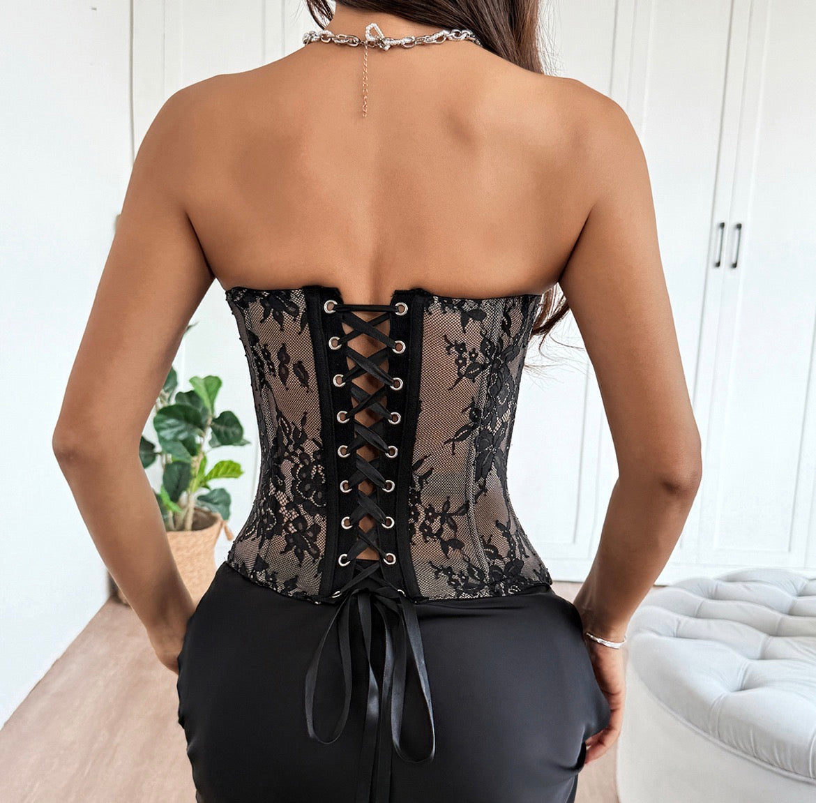 Structured Lace Corset Top