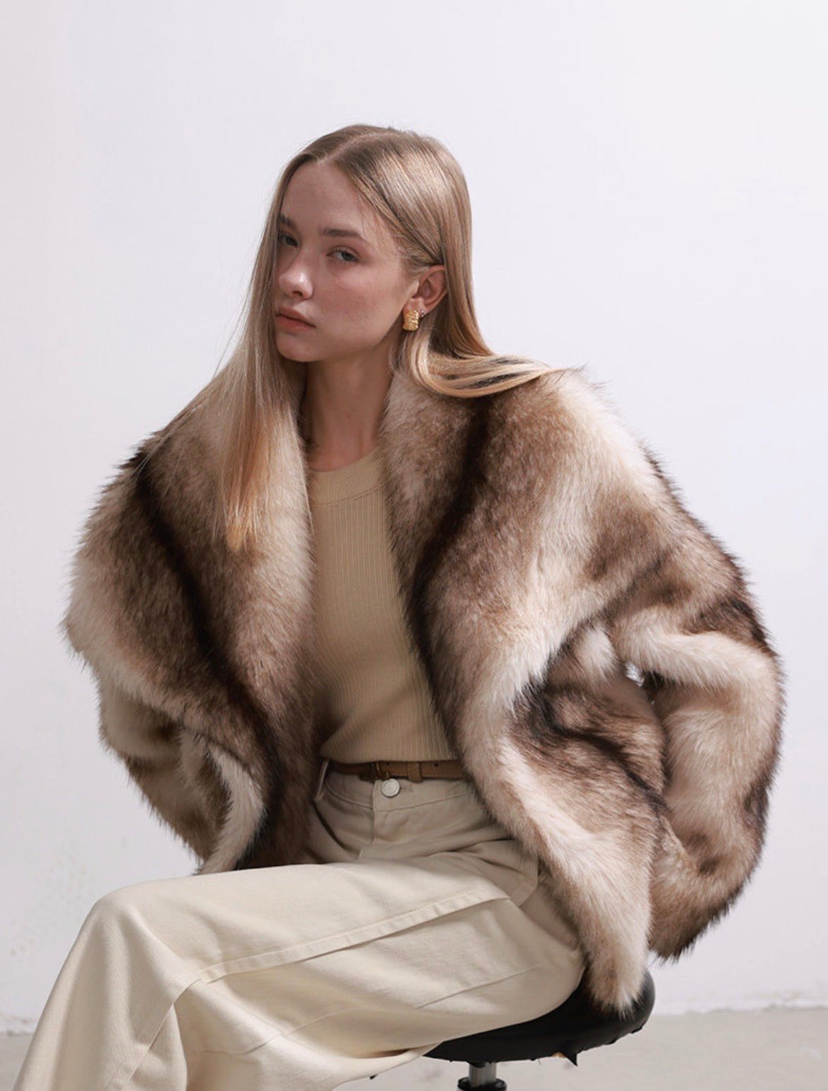 Sienna Faux Fur Gradient Coat