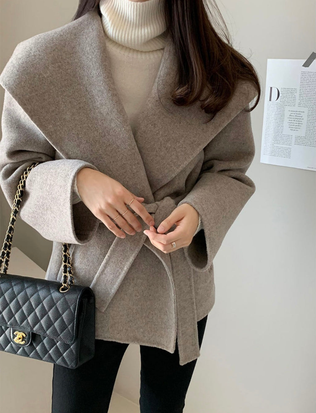 Vintage Wool Blend Wrap Jacket