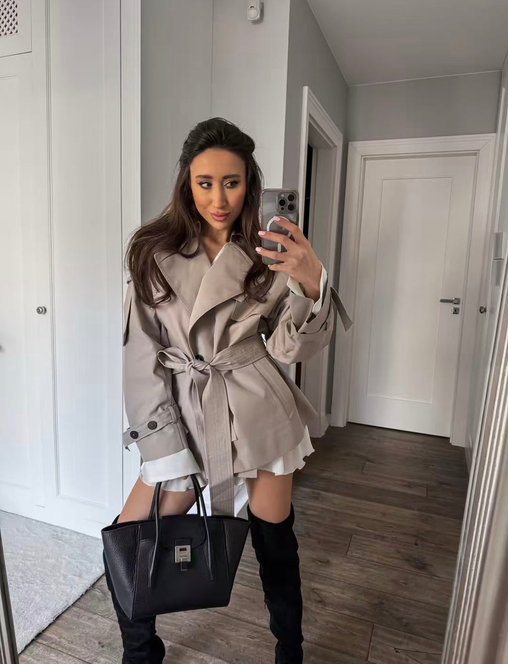 Belted Oversized Trench Coat