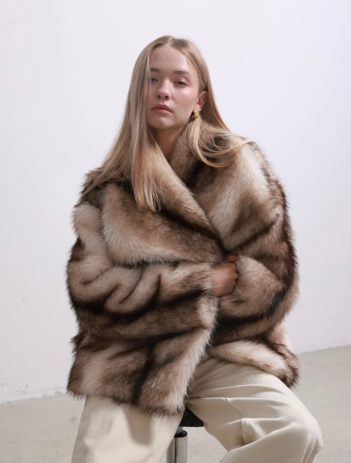 Sienna Faux Fur Gradient Coat