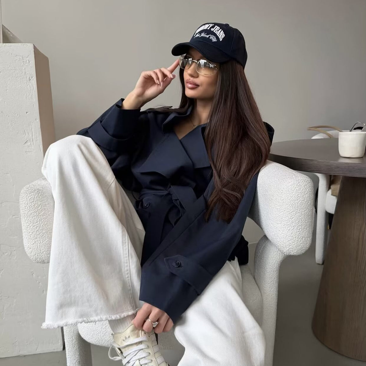 Short Belted Trench Coat